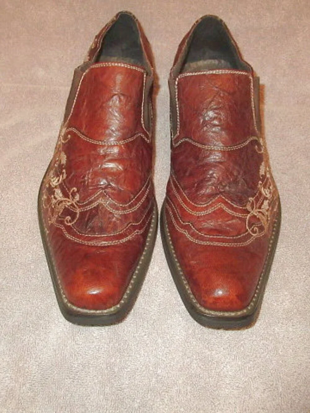 Vtg 90s Y2K Giorgio Brutini G-Rock Loafer Shoes 11 Gangster Beatle Rockabilly